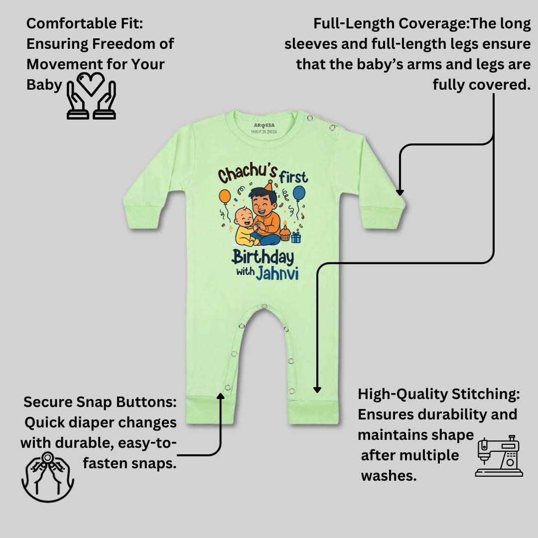 Arvesa Chachu First Birthday With Me Baby Boy & Girl Dress