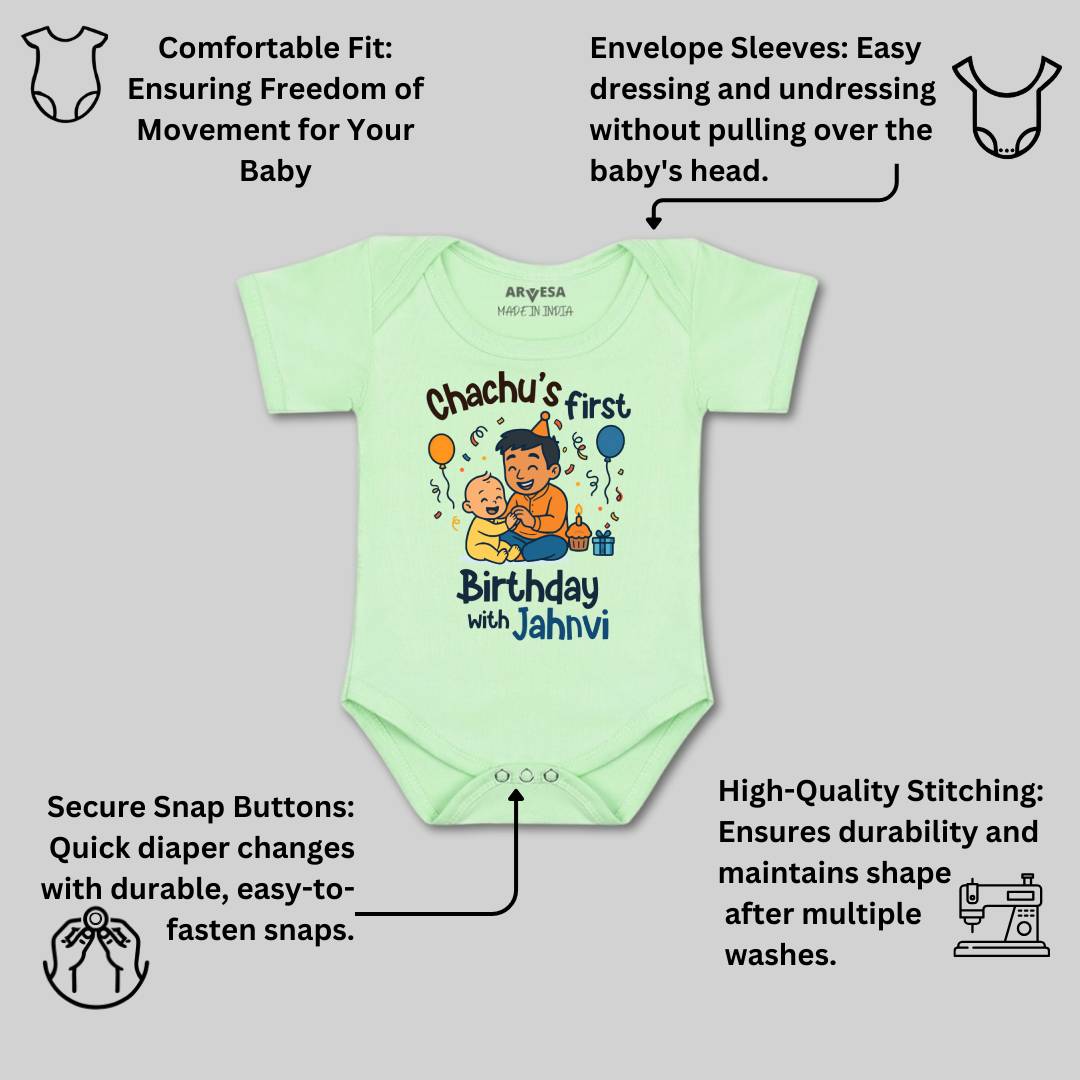 Arvesa Chachu First Birthday With Me Baby Boy & Girl Dress