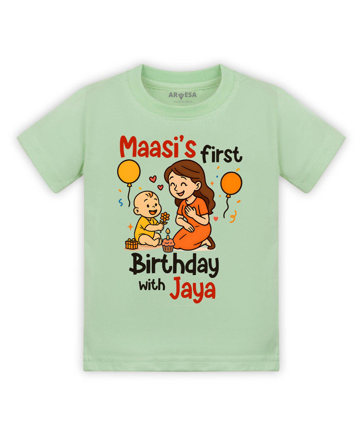 Maasi First Birthday With Me Family Birthday - T-shirt