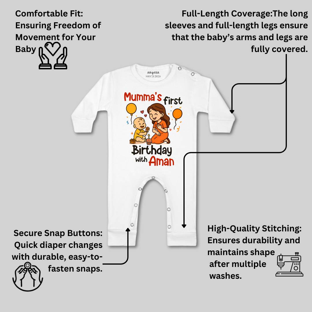 Arvesa Mumma First Birthday With Me Baby Boy & Girl Dress