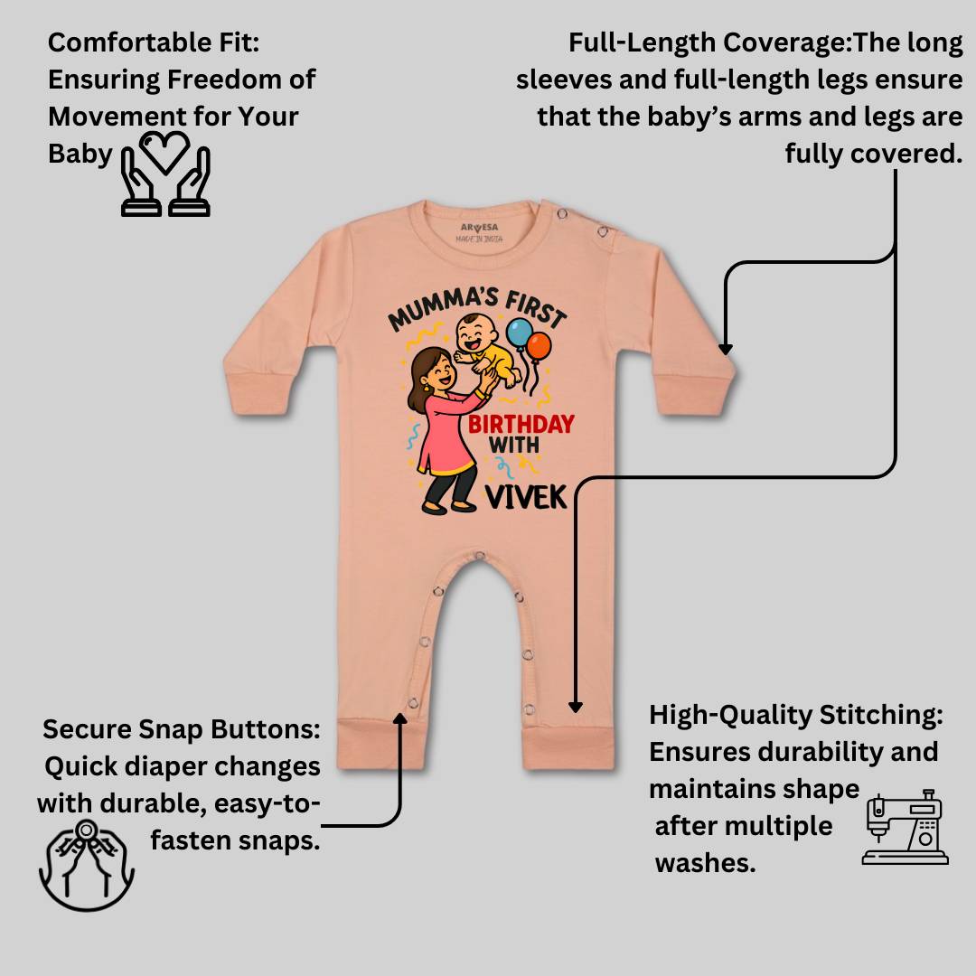 Arvesa Mumma First Birthday With Me Baby Boy & Girl Dress