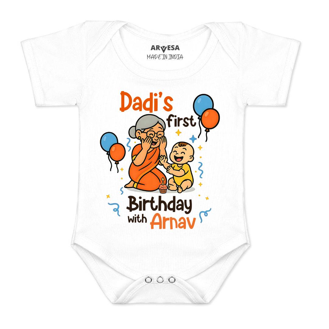 Arvesa Dadi First Birthday With Me Baby Boy & Girl Dress