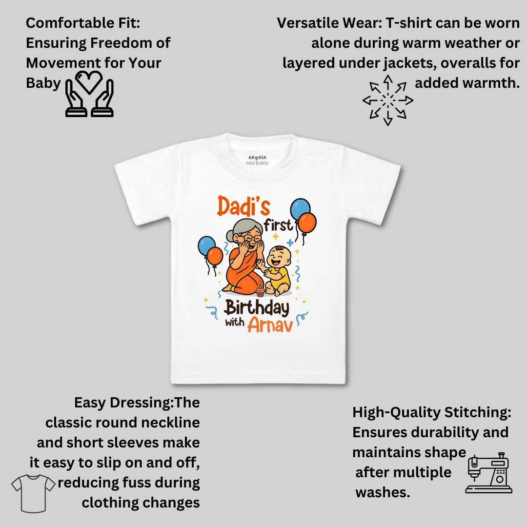Arvesa Dadi First Birthday With Me Baby Boy & Girl Dress