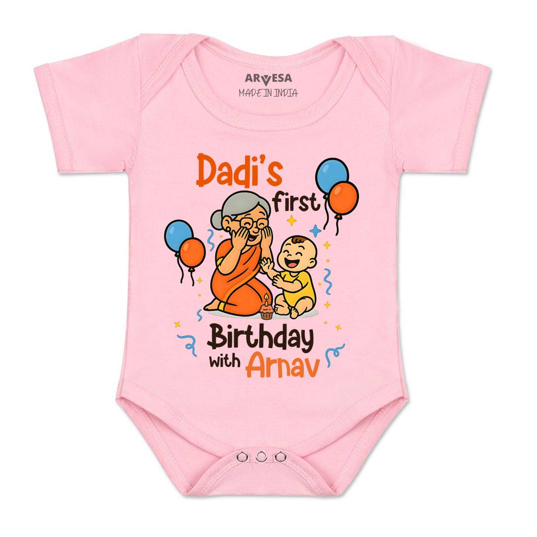 Arvesa Dadi First Birthday With Me Baby Boy & Girl Dress