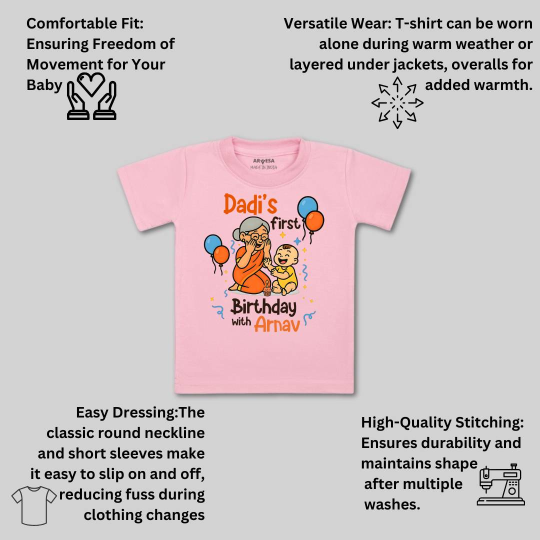 Arvesa Dadi First Birthday With Me Baby Boy & Girl Dress