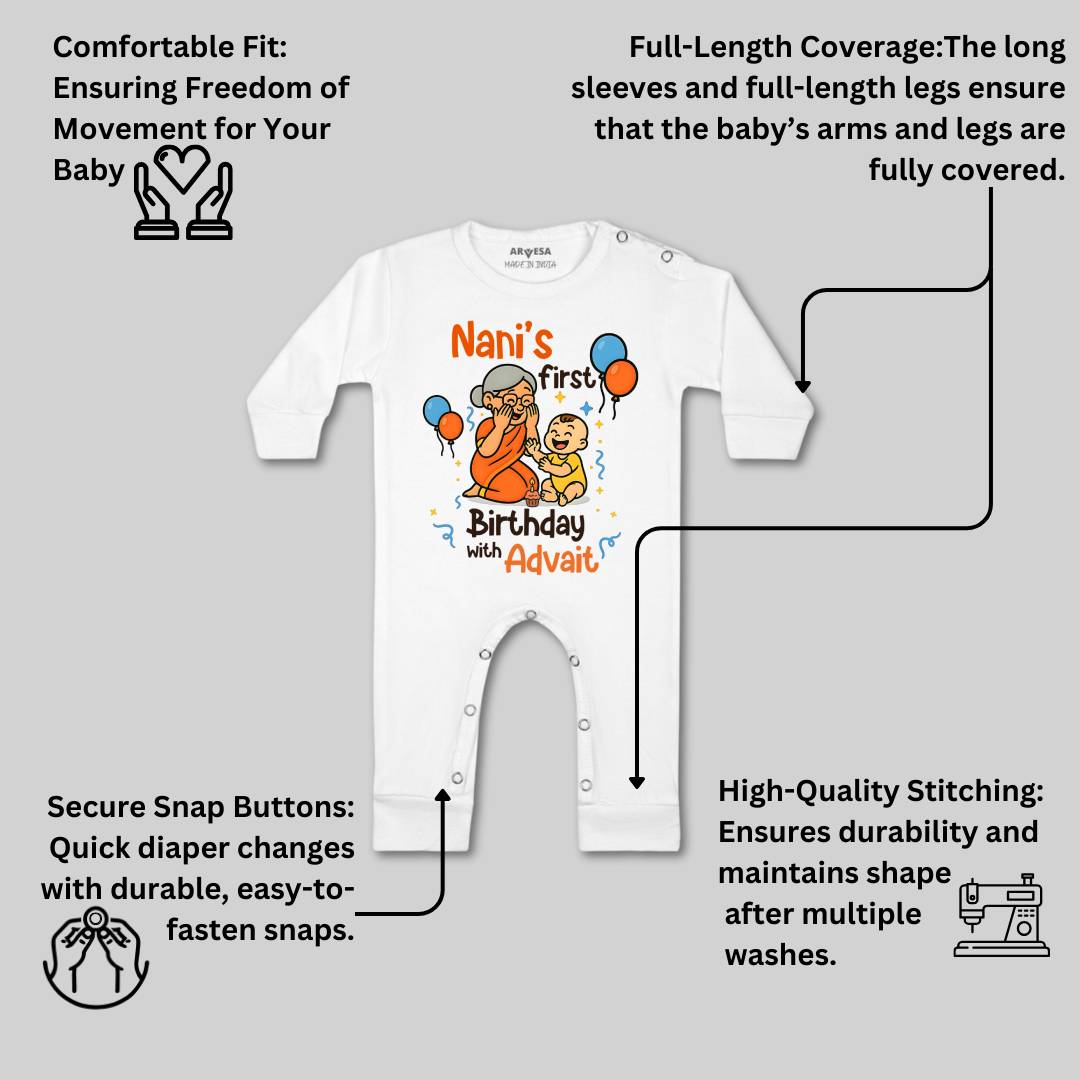 Arvesa Nani First Birthday With Me Baby Boy & Girl Dress