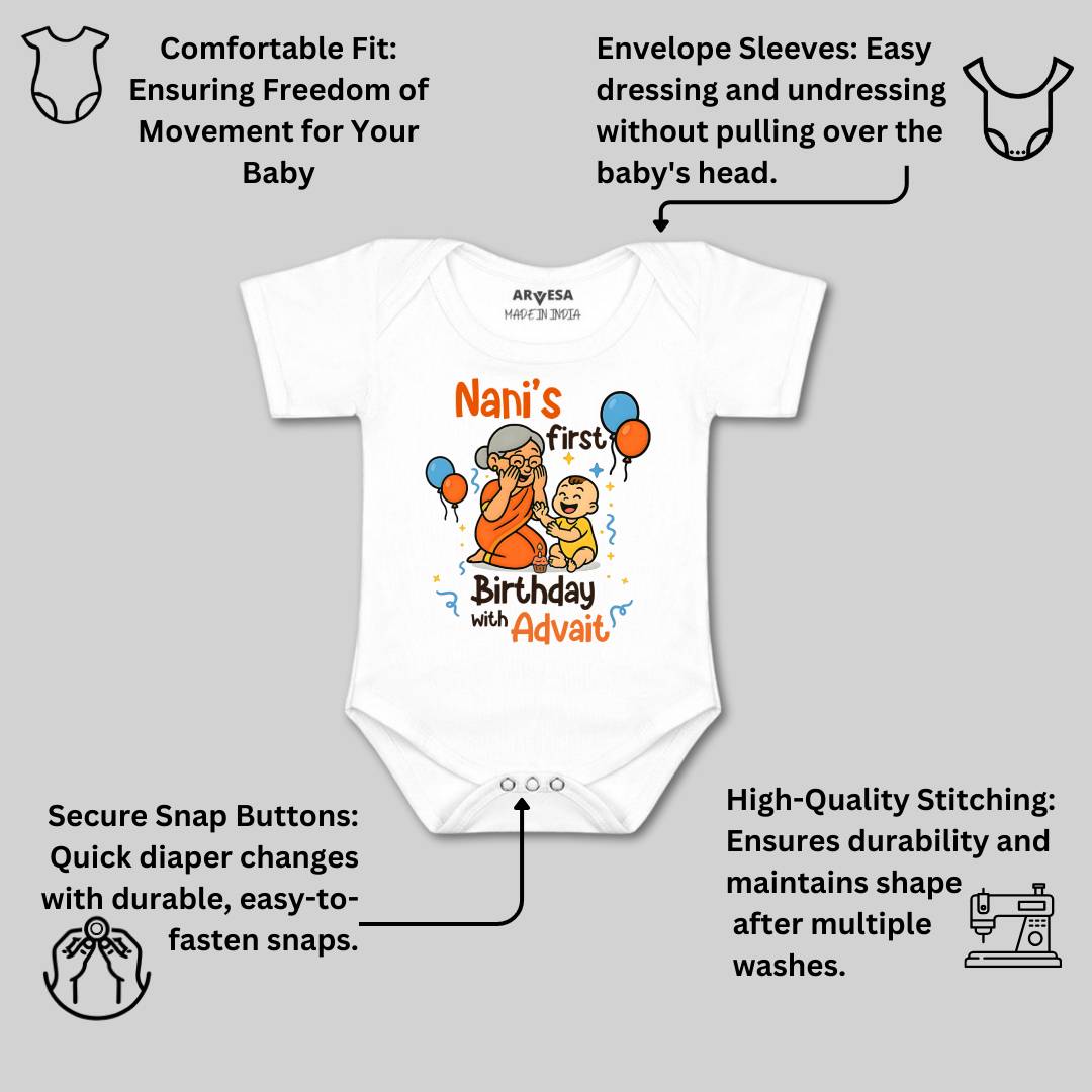 Arvesa Nani First Birthday With Me Baby Boy & Girl Dress