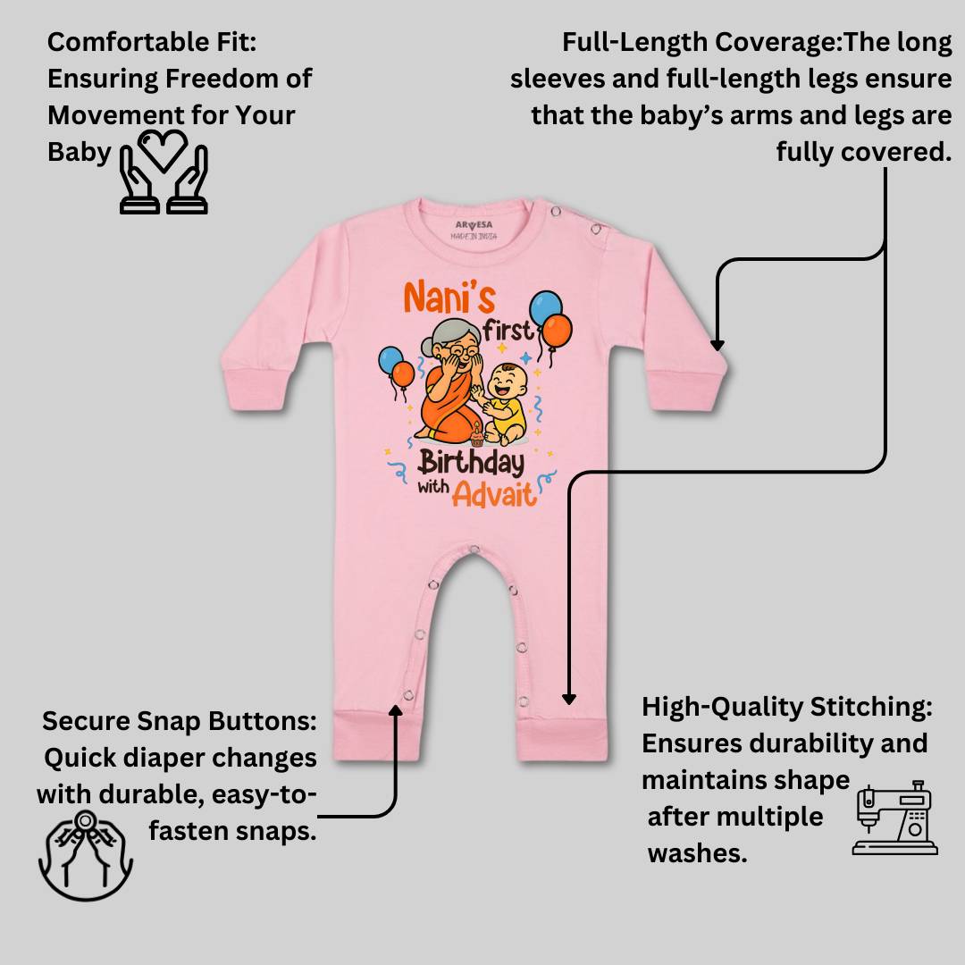 Arvesa Nani First Birthday With Me Baby Boy & Girl Dress