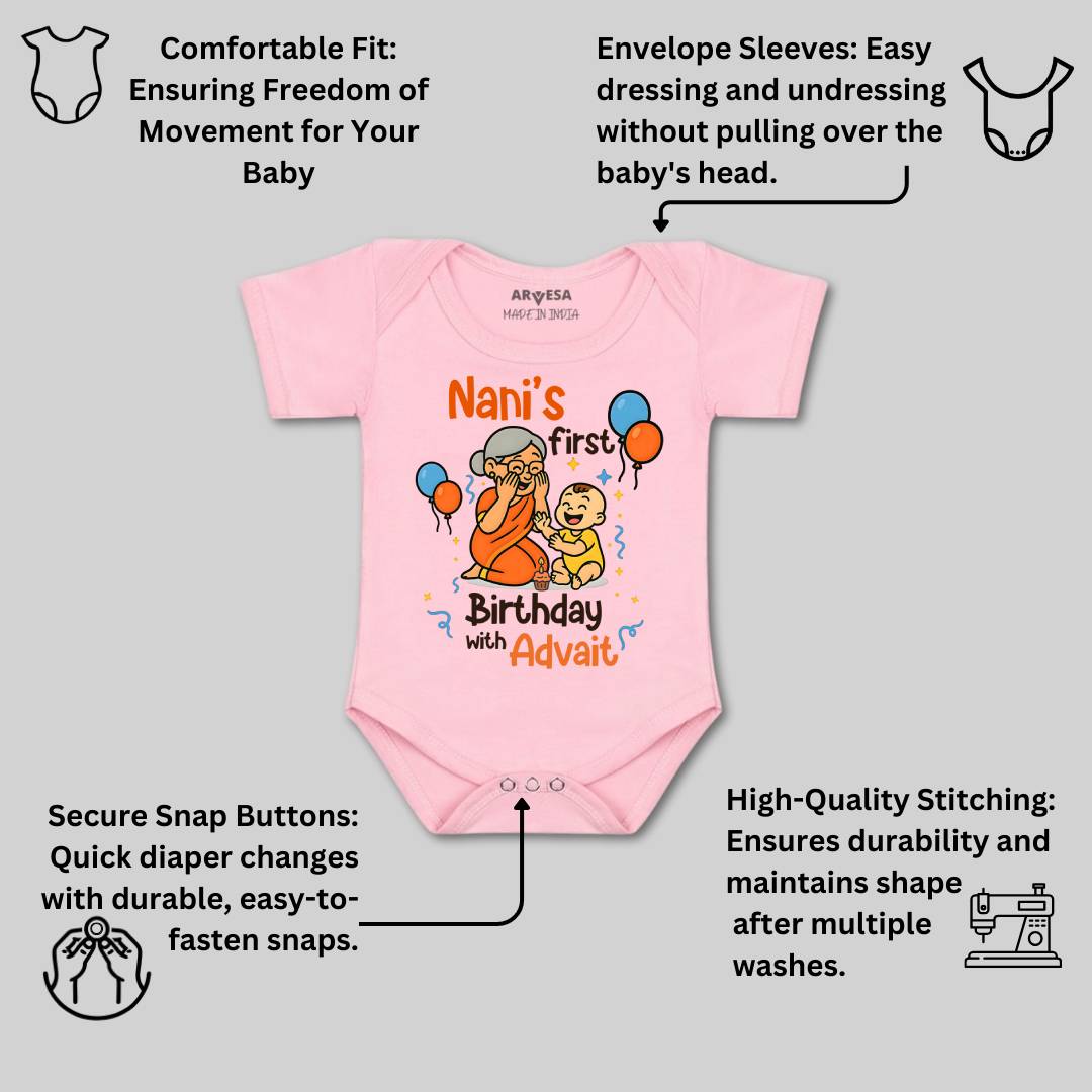 Arvesa Nani First Birthday With Me Baby Boy & Girl Dress