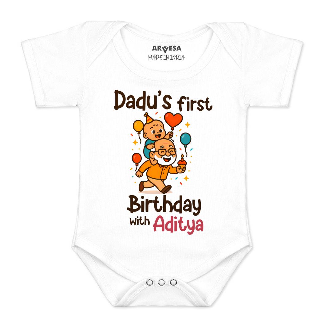 Arvesa Dadu First Birthday With Me Baby Boy & Girl Dress