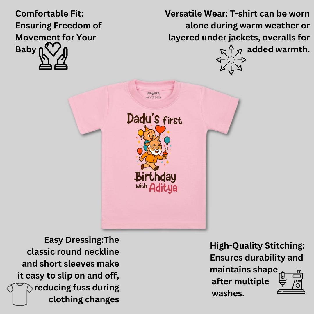Arvesa Dadu First Birthday With Me Baby Boy & Girl Dress