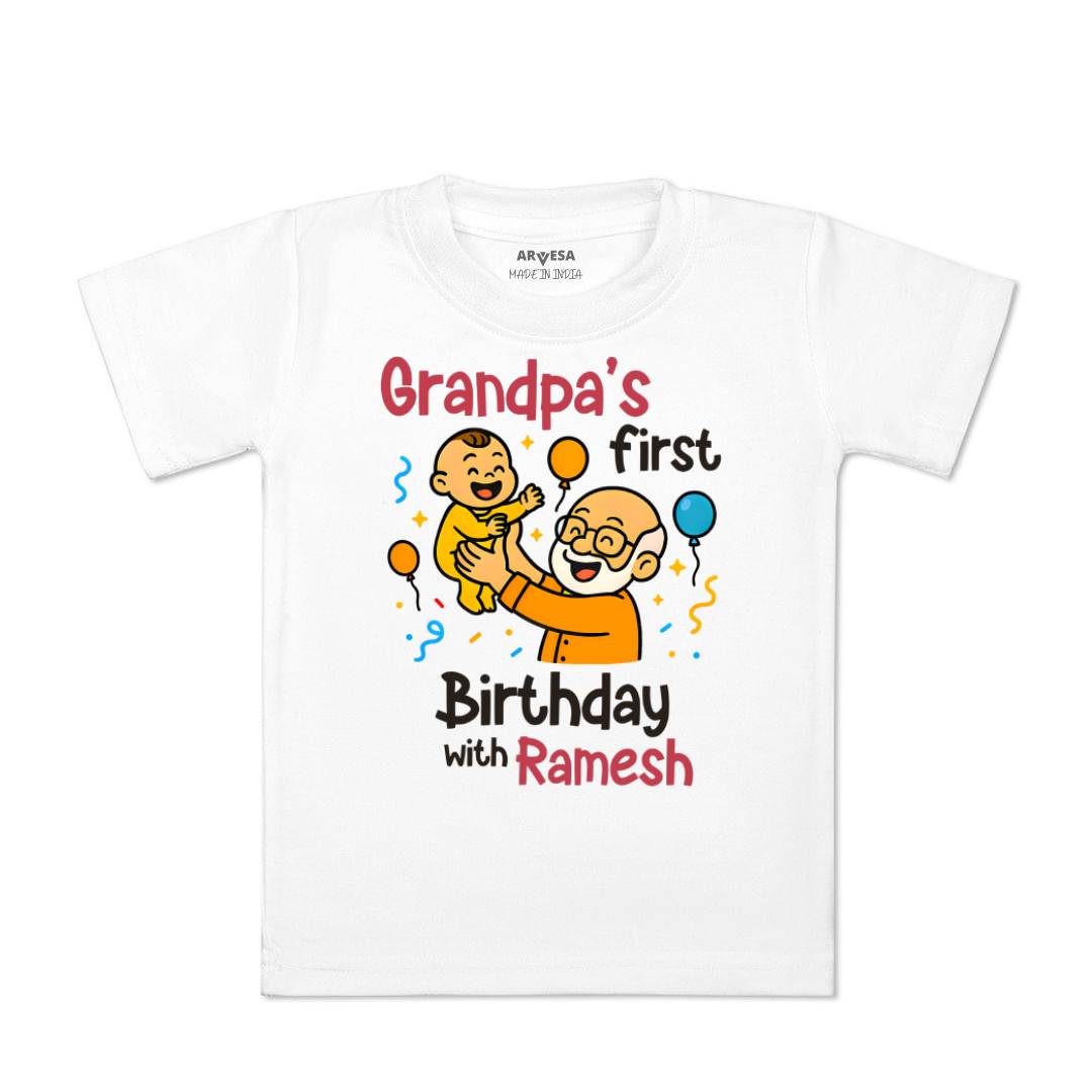 Arvesa Grandpa First Birthday With Me Baby Boy & Girl Dress