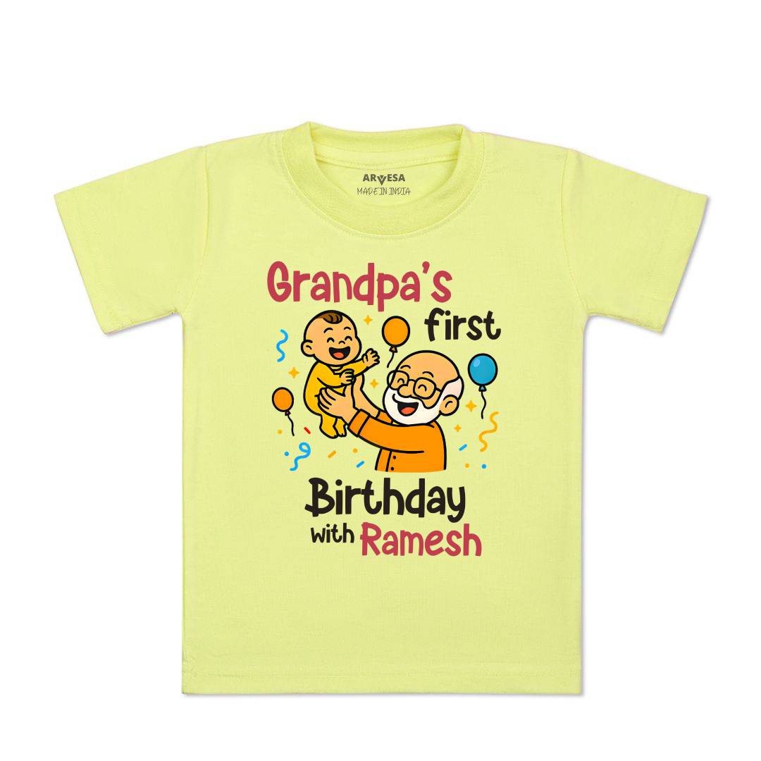 Arvesa Grandpa First Birthday With Me Baby Boy & Girl Dress