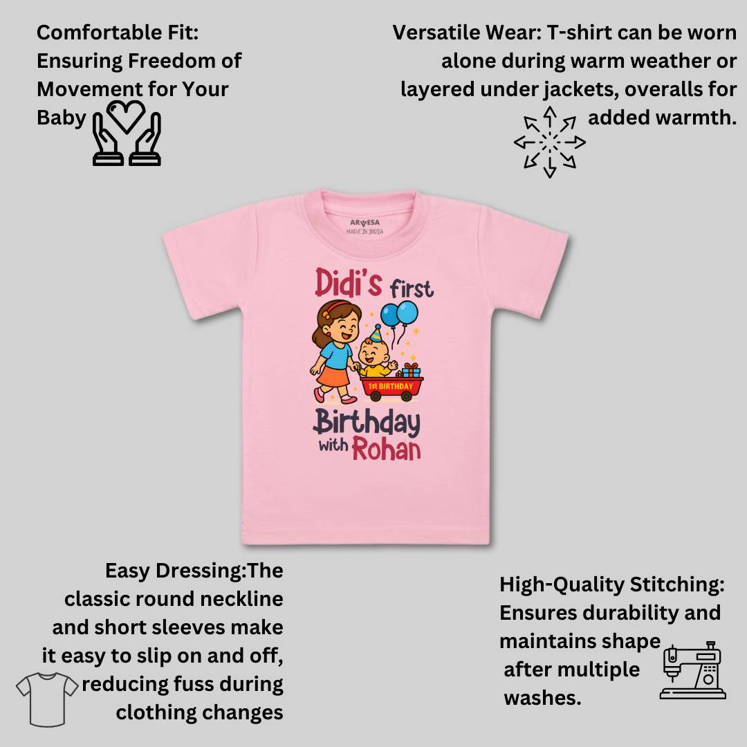 Arvesa Didi First Birthday With Me Baby Boy & Girl Dress