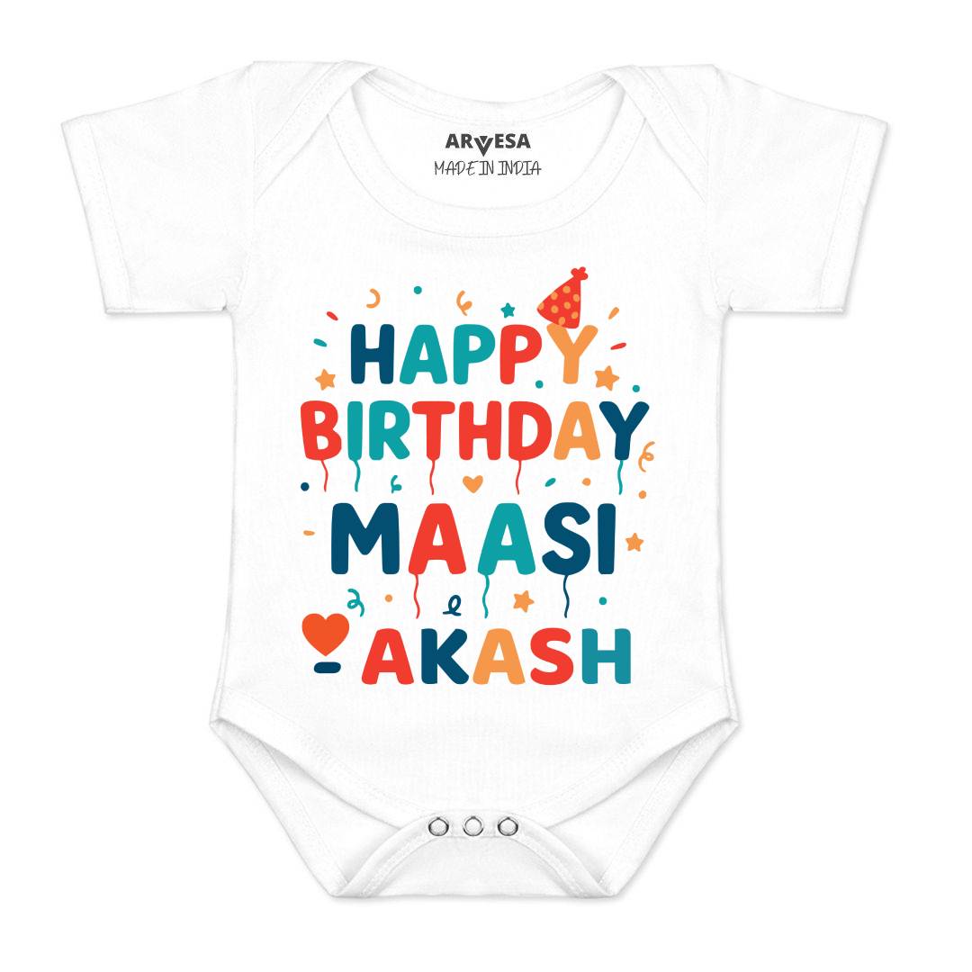 Arvesa Happy Birthday Maasi Baby Boy & Girl Dress