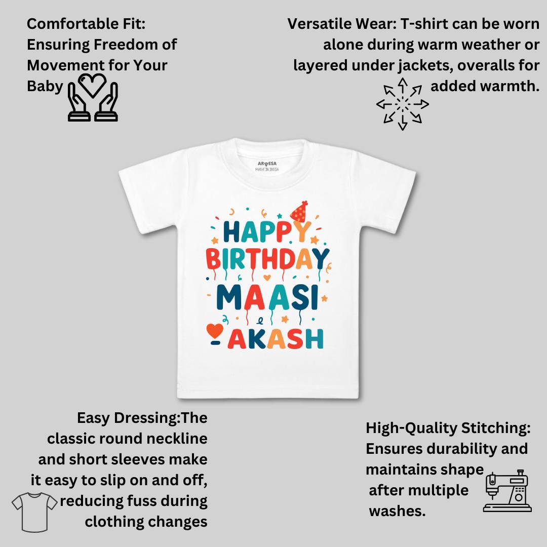 Arvesa Happy Birthday Maasi Baby Boy & Girl Dress