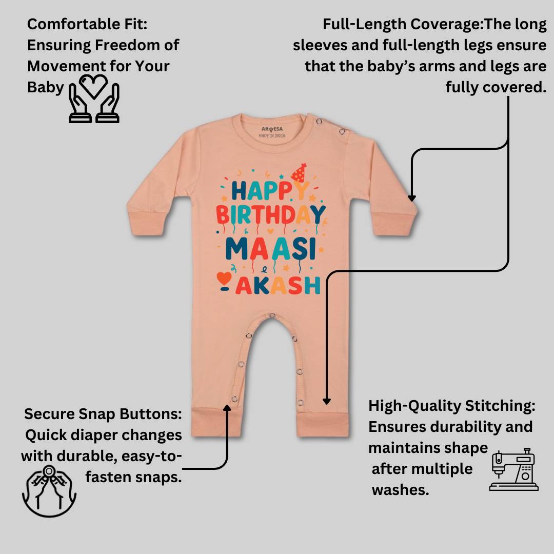 Arvesa Happy Birthday Maasi Baby Boy & Girl Dress