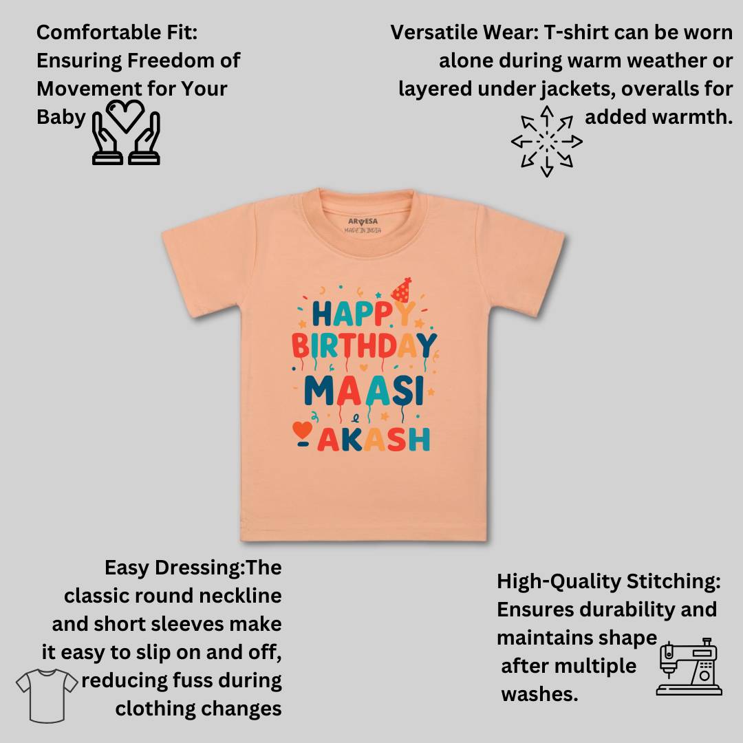 Arvesa Happy Birthday Maasi Baby Boy & Girl Dress