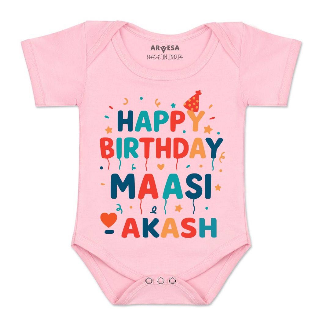Arvesa Happy Birthday Maasi Baby Boy & Girl Dress