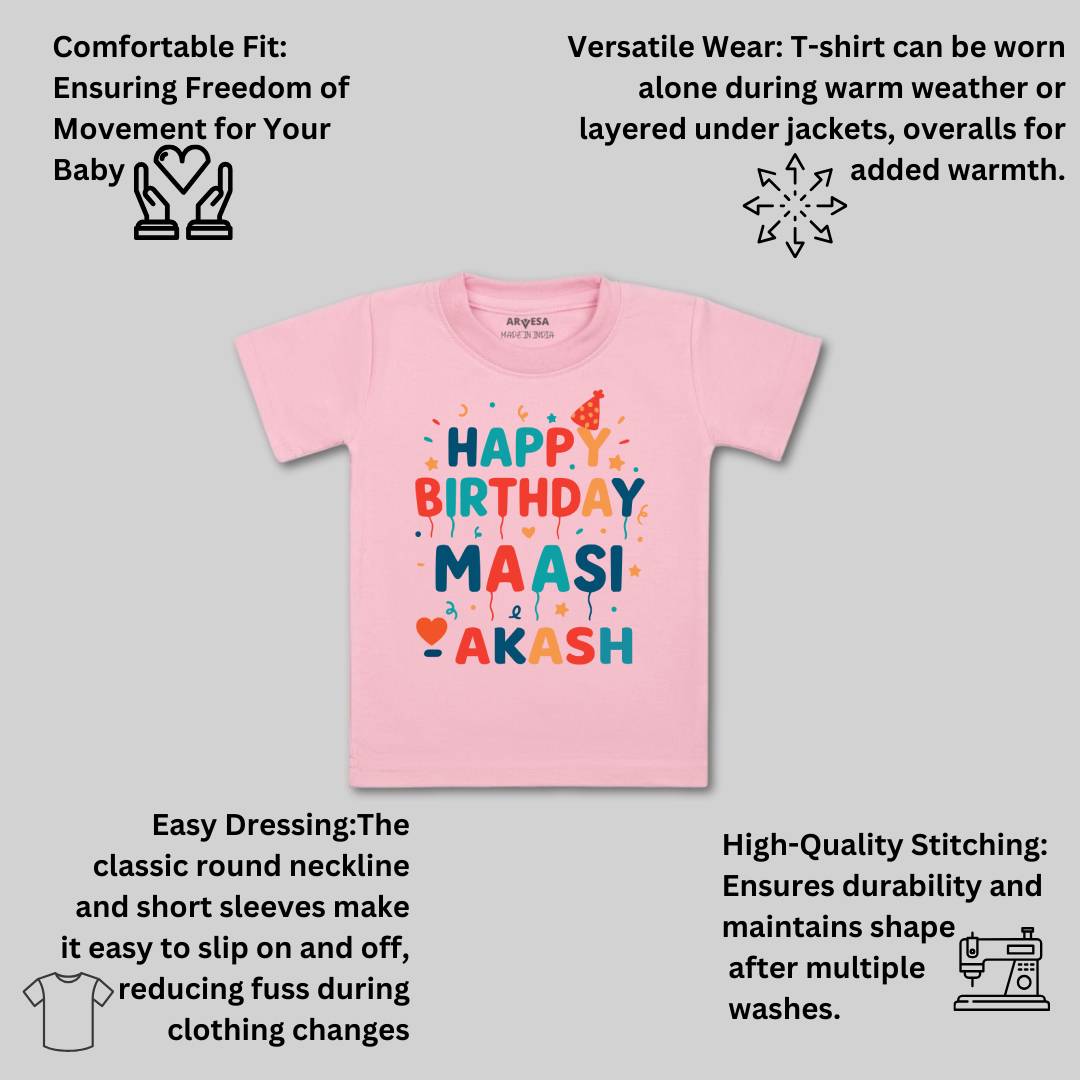 Arvesa Happy Birthday Maasi Baby Boy & Girl Dress