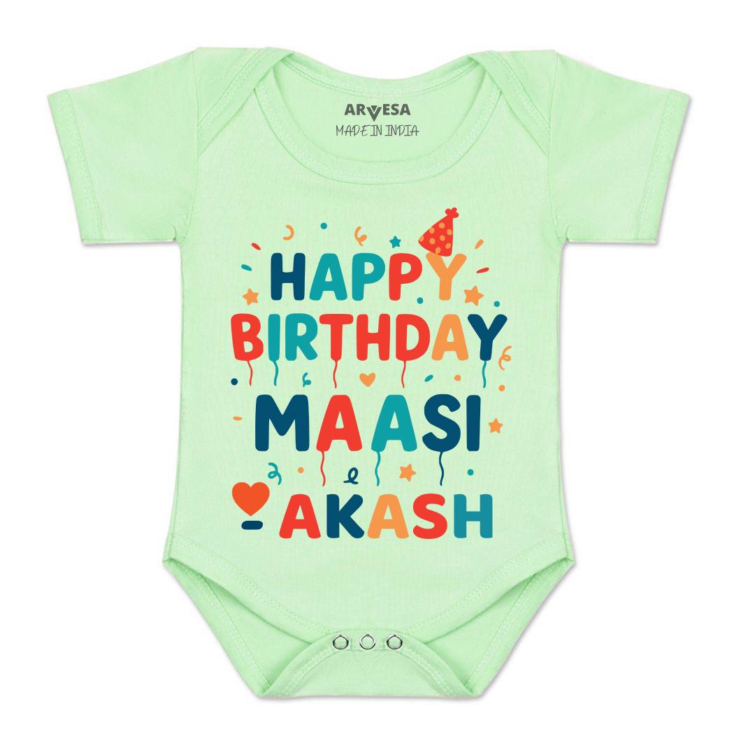 Arvesa Happy Birthday Maasi Baby Boy & Girl Dress