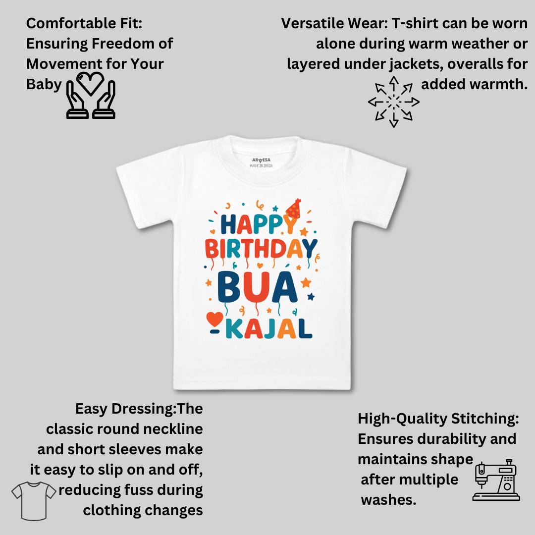 Arvesa Happy Birthday Bua Baby Boy & Girl Dress