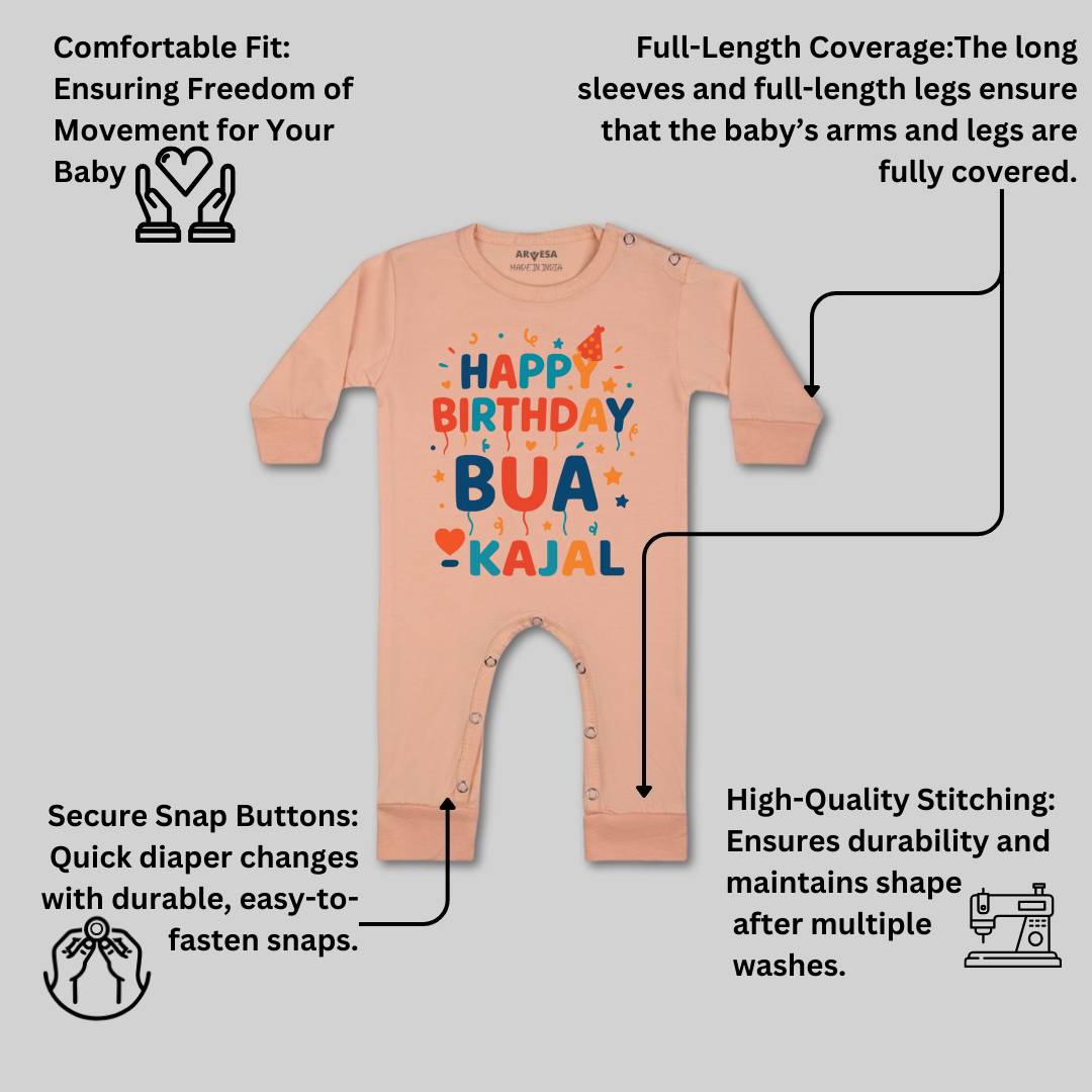 Arvesa Happy Birthday Bua Baby Boy & Girl Dress
