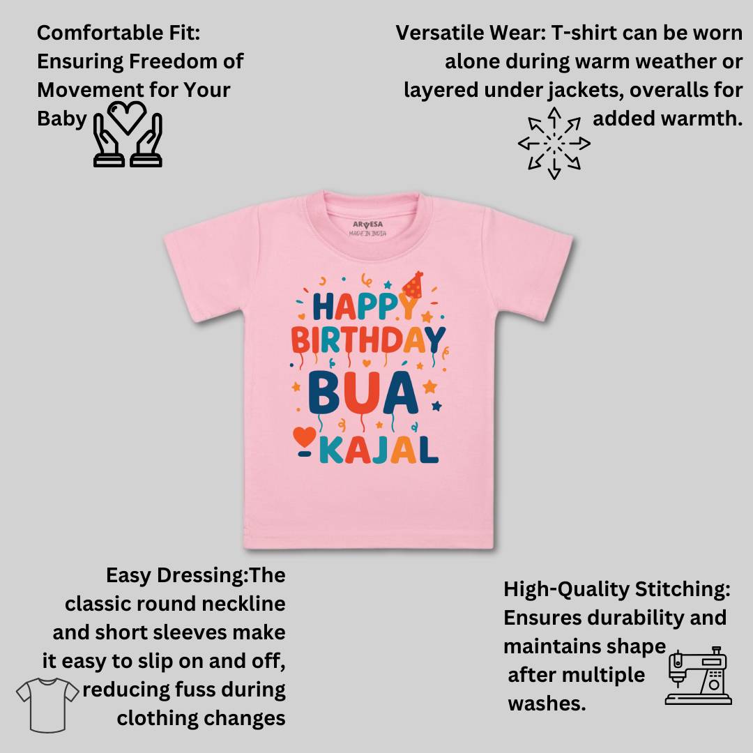 Arvesa Happy Birthday Bua Baby Boy & Girl Dress