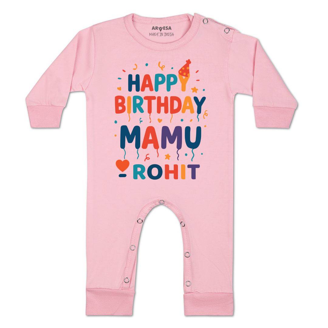 Arvesa Happy Birthday Mamu Baby Boy & Girl Dress