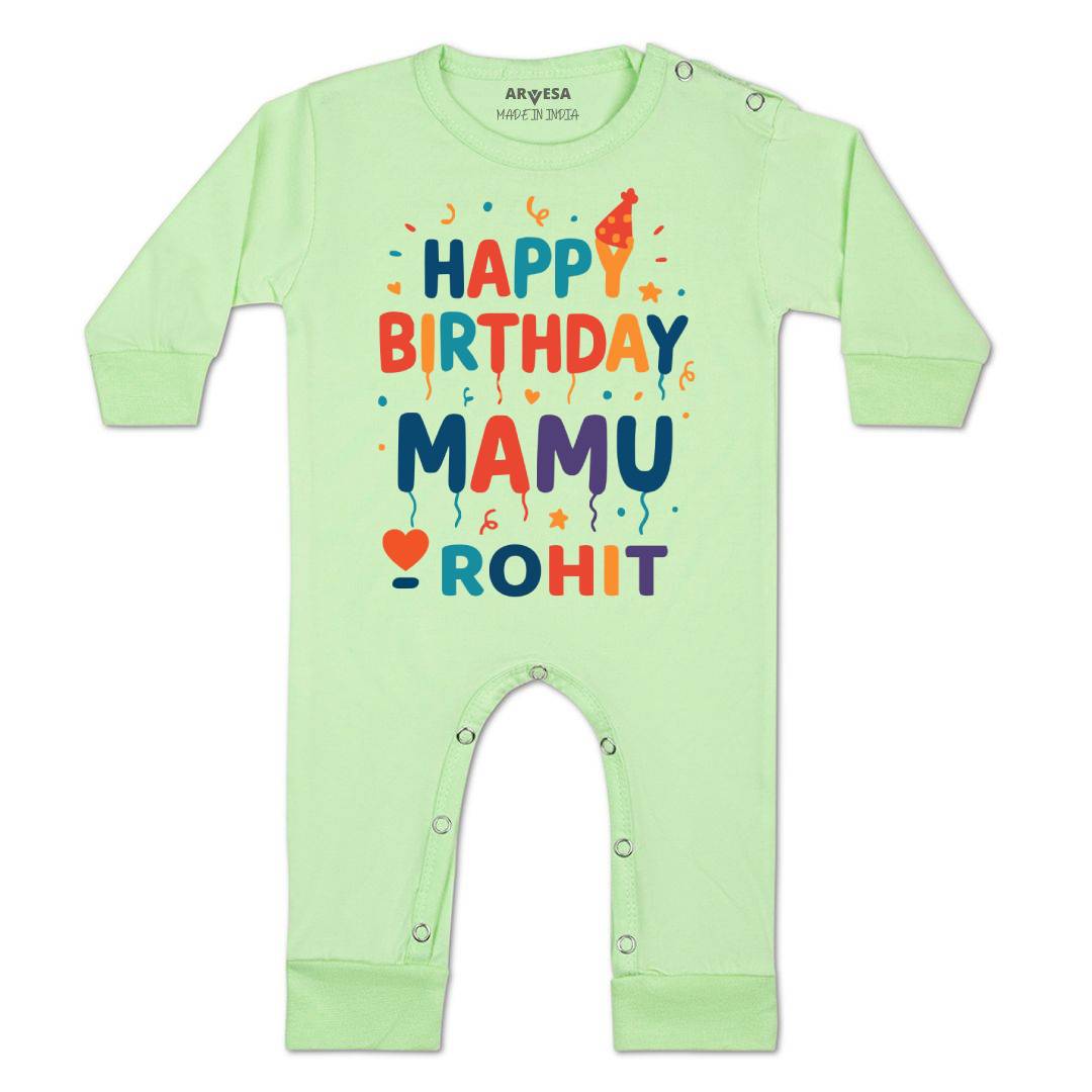 Arvesa Happy Birthday Mamu Baby Boy & Girl Dress