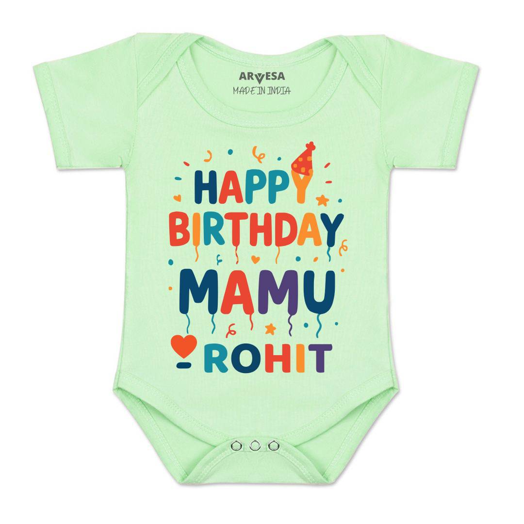 Arvesa Happy Birthday Mamu Baby Boy & Girl Dress