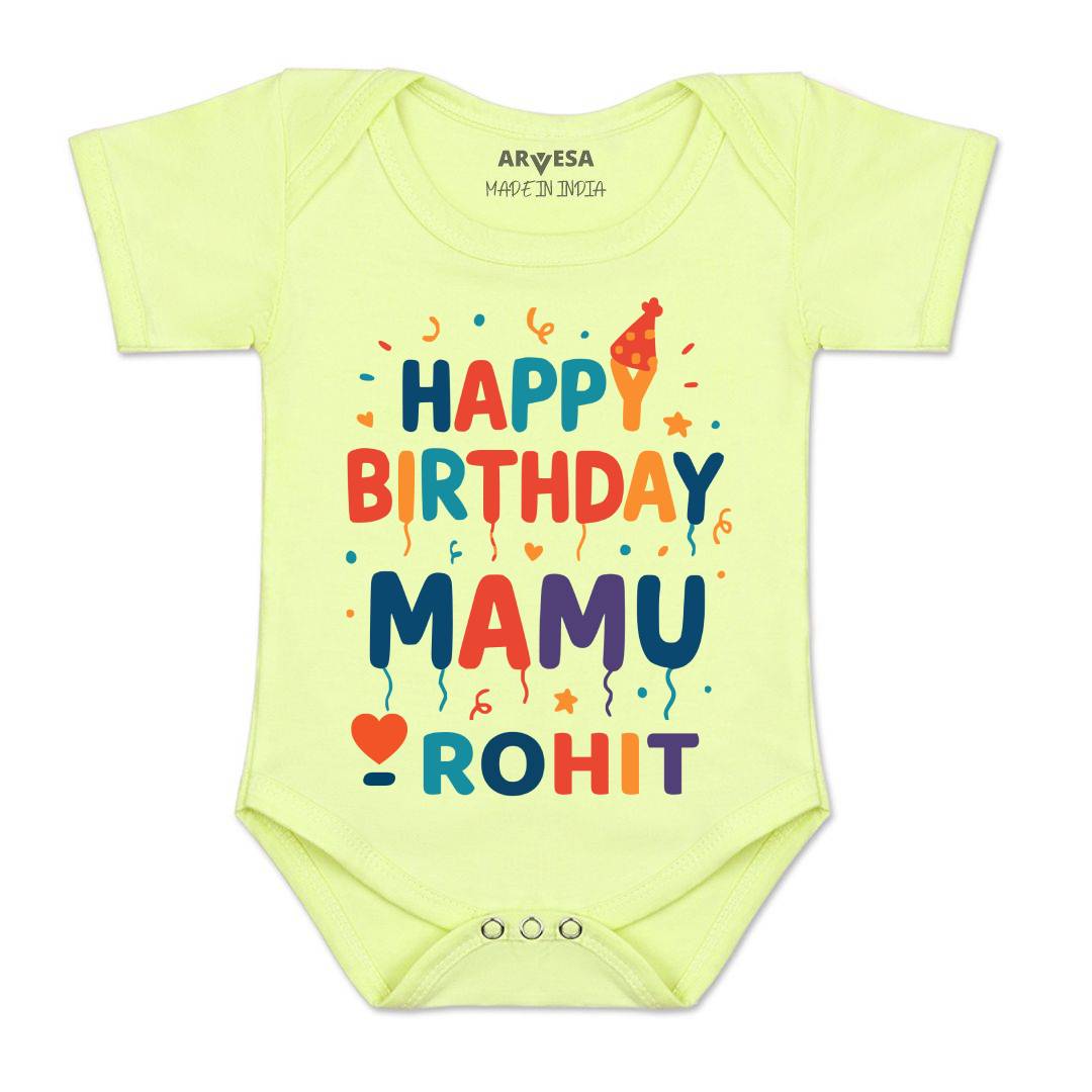 Arvesa Happy Birthday Mamu Baby Boy & Girl Dress