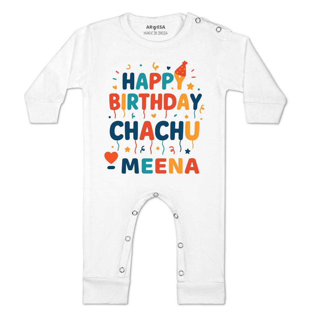 Arvesa Happy Birthday Chachu Baby Boy & Girl Dress