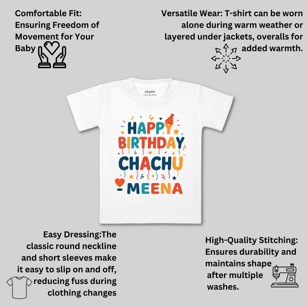 Arvesa Happy Birthday Chachu Baby Boy & Girl Dress