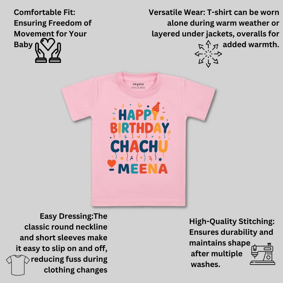 Arvesa Happy Birthday Chachu Baby Boy & Girl Dress