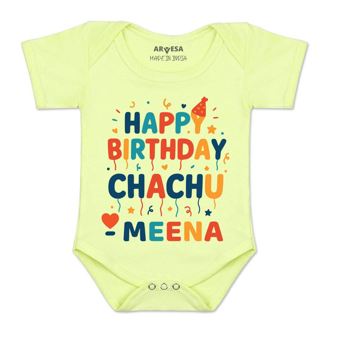 Arvesa Happy Birthday Chachu Baby Boy & Girl Dress