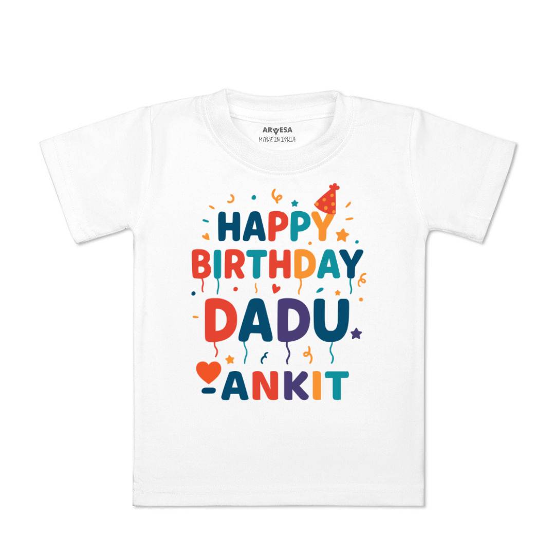 Arvesa Happy Birthday Dadu Baby Boy & Girl Dress