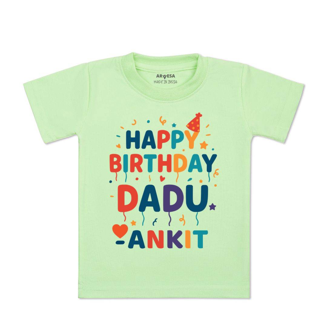 Arvesa Happy Birthday Dadu Baby Boy & Girl Dress