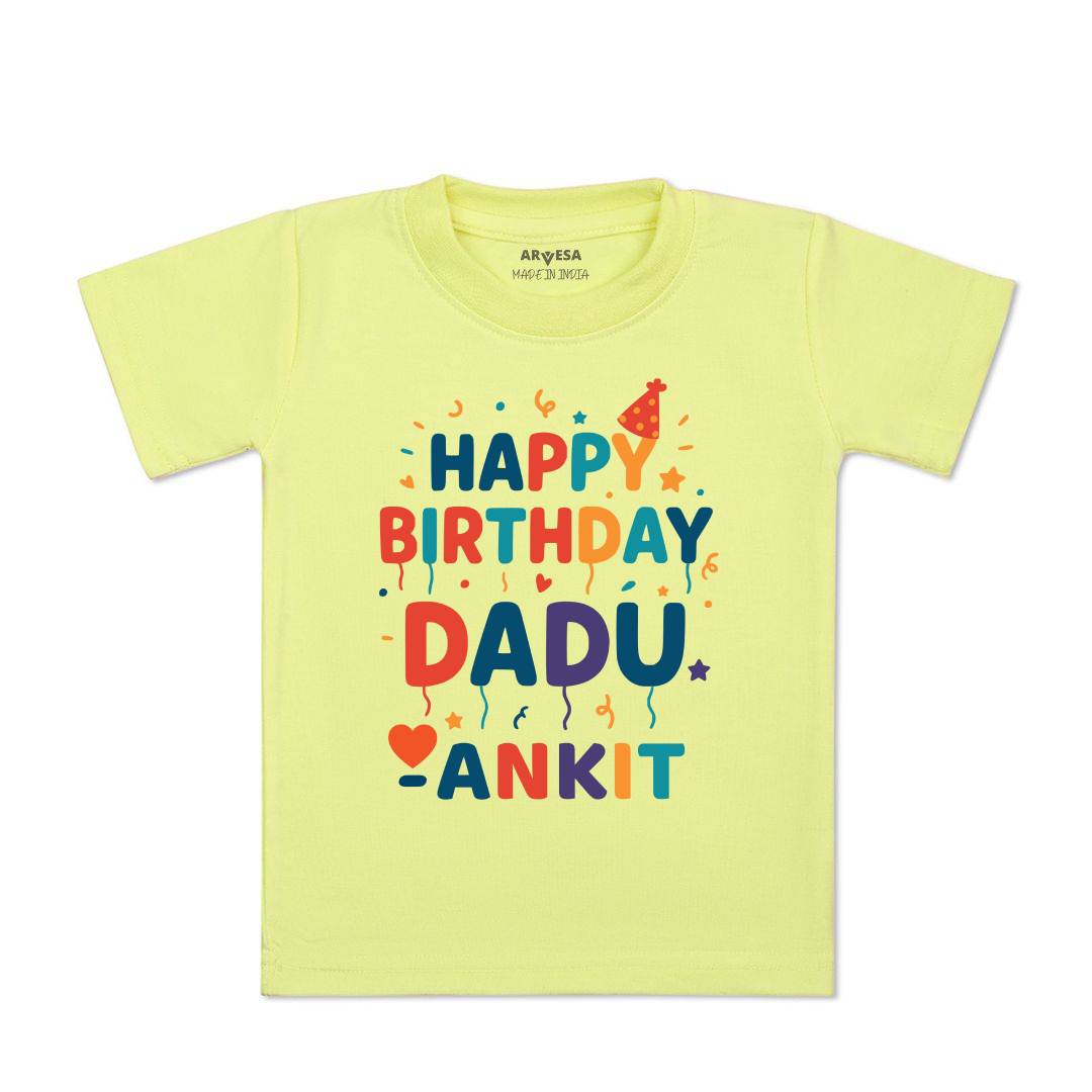 Arvesa Happy Birthday Dadu Baby Boy & Girl Dress