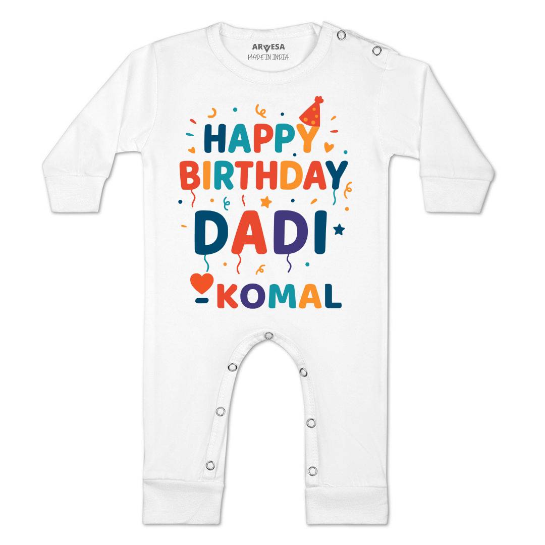 Arvesa Happy Birthday Dadi Baby Boy & Girl Dress