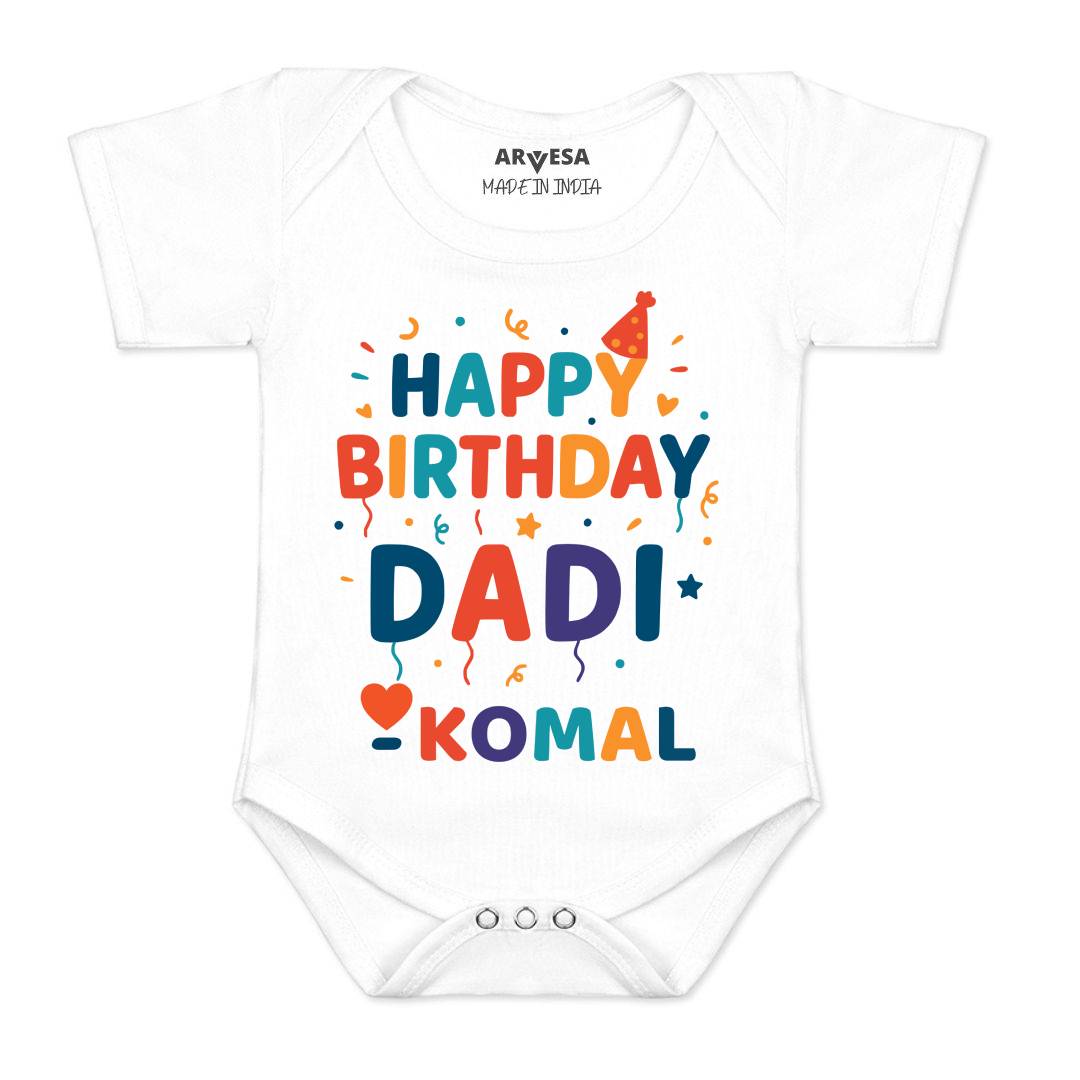 Arvesa Happy Birthday Dadi Baby Boy & Girl Dress