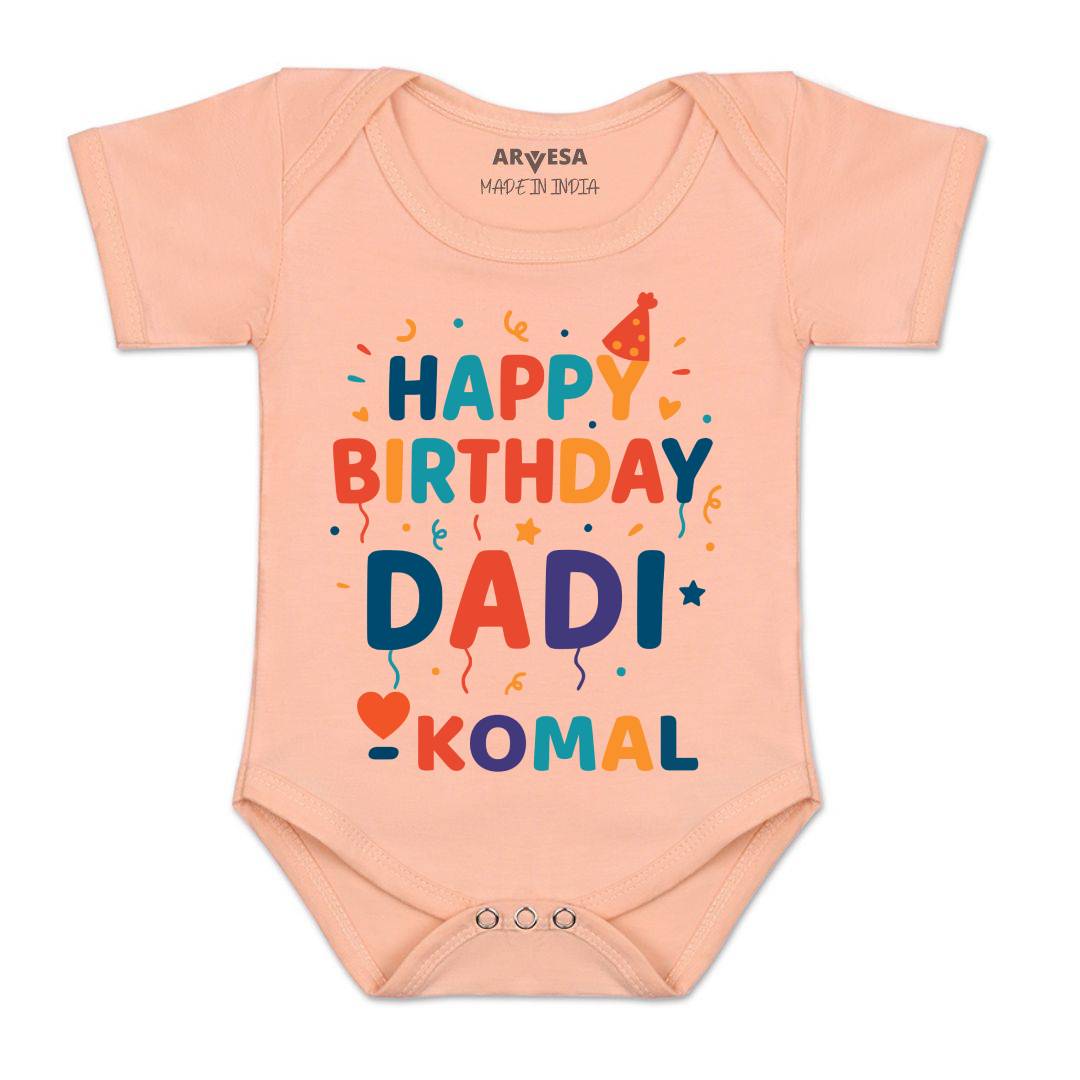 Arvesa Happy Birthday Dadi Baby Boy & Girl Dress