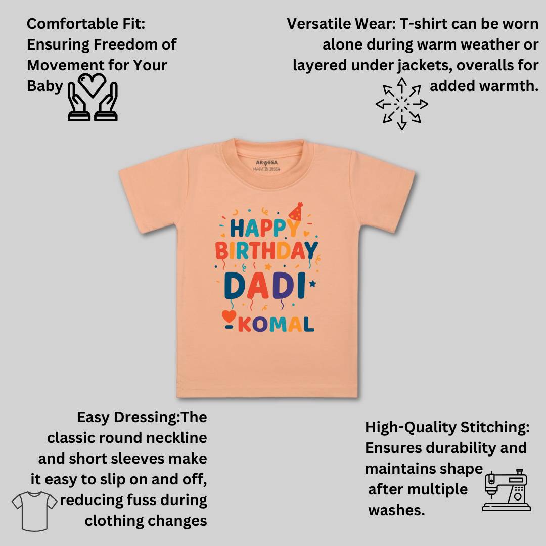 Arvesa Happy Birthday Dadi Baby Boy & Girl Dress
