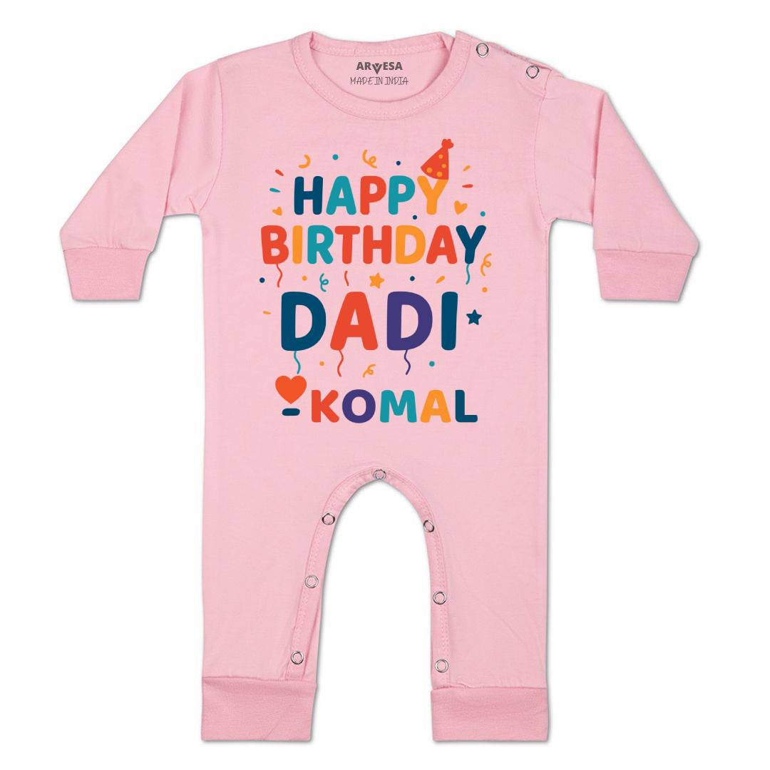 Arvesa Happy Birthday Dadi Baby Boy & Girl Dress