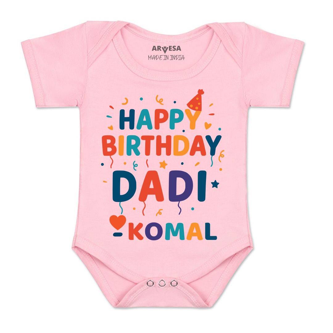 Arvesa Happy Birthday Dadi Baby Boy & Girl Dress