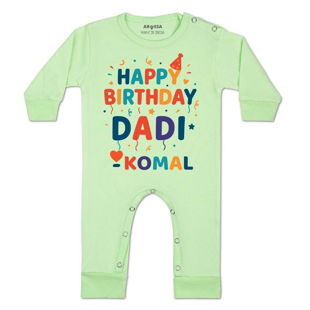 Arvesa Happy Birthday Dadi Baby Boy & Girl Dress