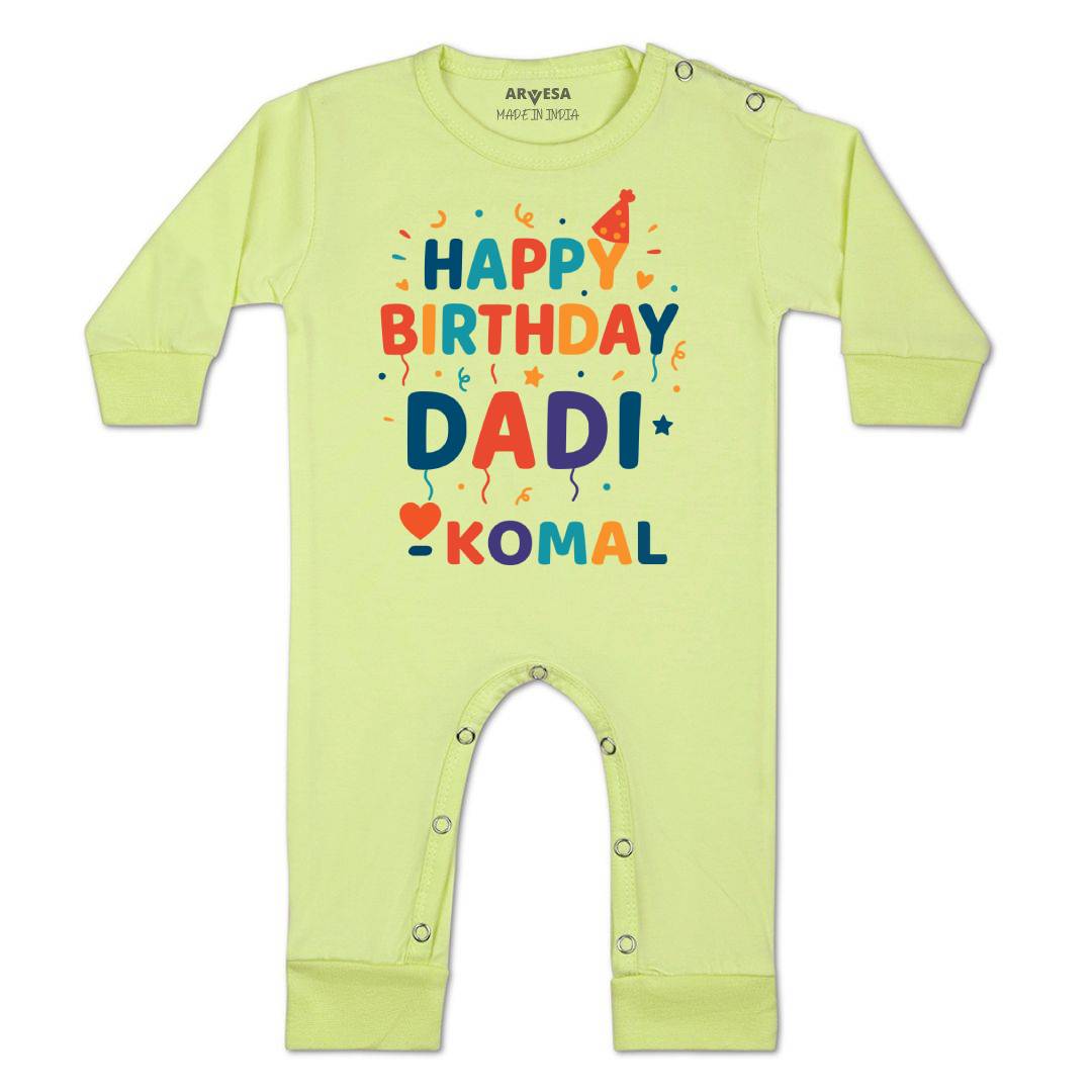 Arvesa Happy Birthday Dadi Baby Boy & Girl Dress