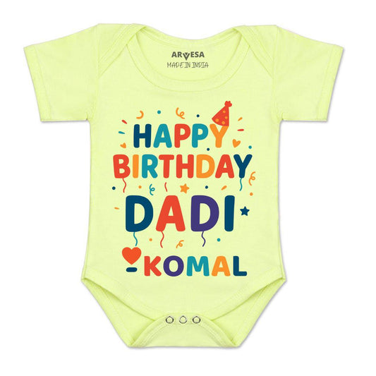 Arvesa Happy Birthday Dadi Baby Boy & Girl Dress