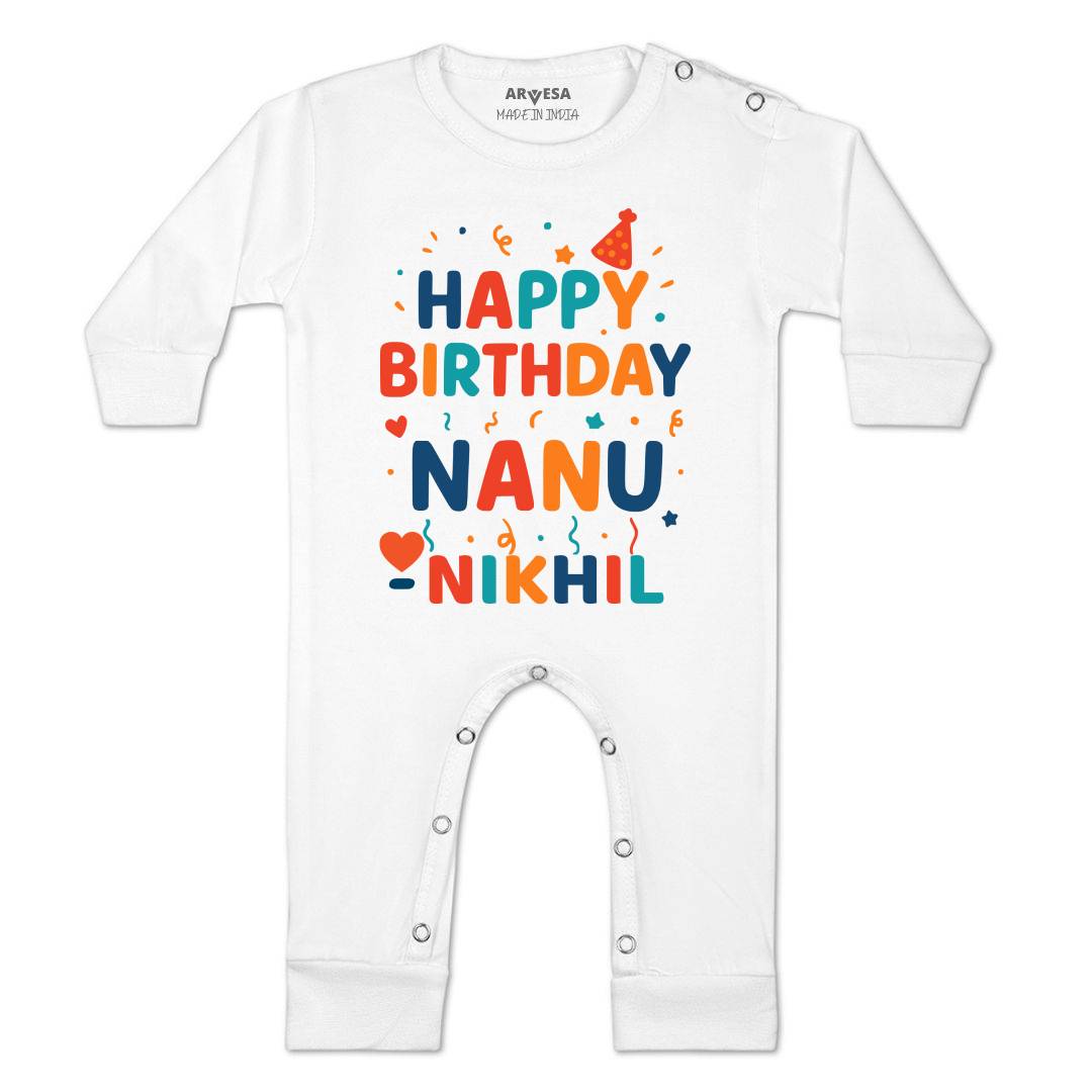 Arvesa Happy Birthday Nanu Baby Boy & Girl Dress