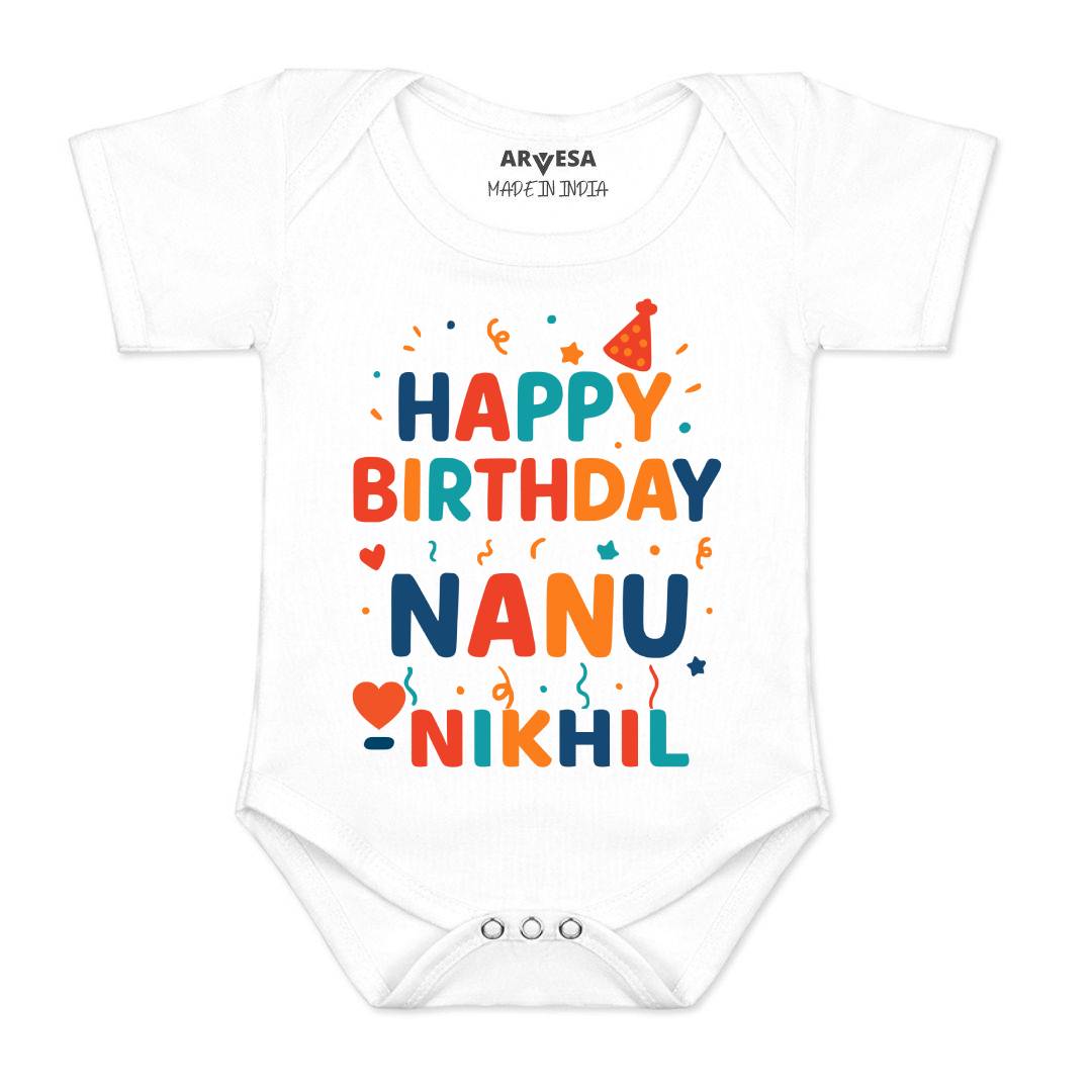 Arvesa Happy Birthday Nanu Baby Boy & Girl Dress